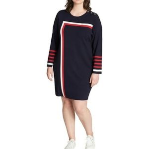 TOMMY HILFIGER Women's Navy Long Sleeve Plus X1